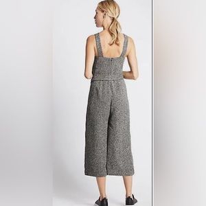 Marks & Spencer| M&S GREY MIX TEXTURED BELTED JUMPSUIT WIDE LEG
